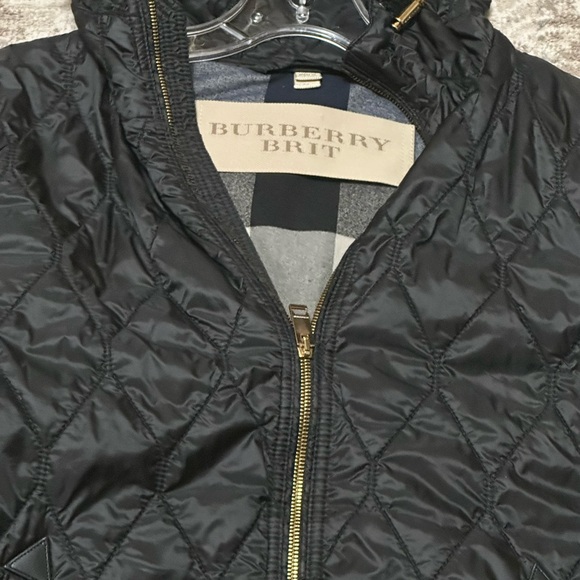 Burberry Brit Black and Gold Quilted Jacket with Hood - Picture 11 of 17